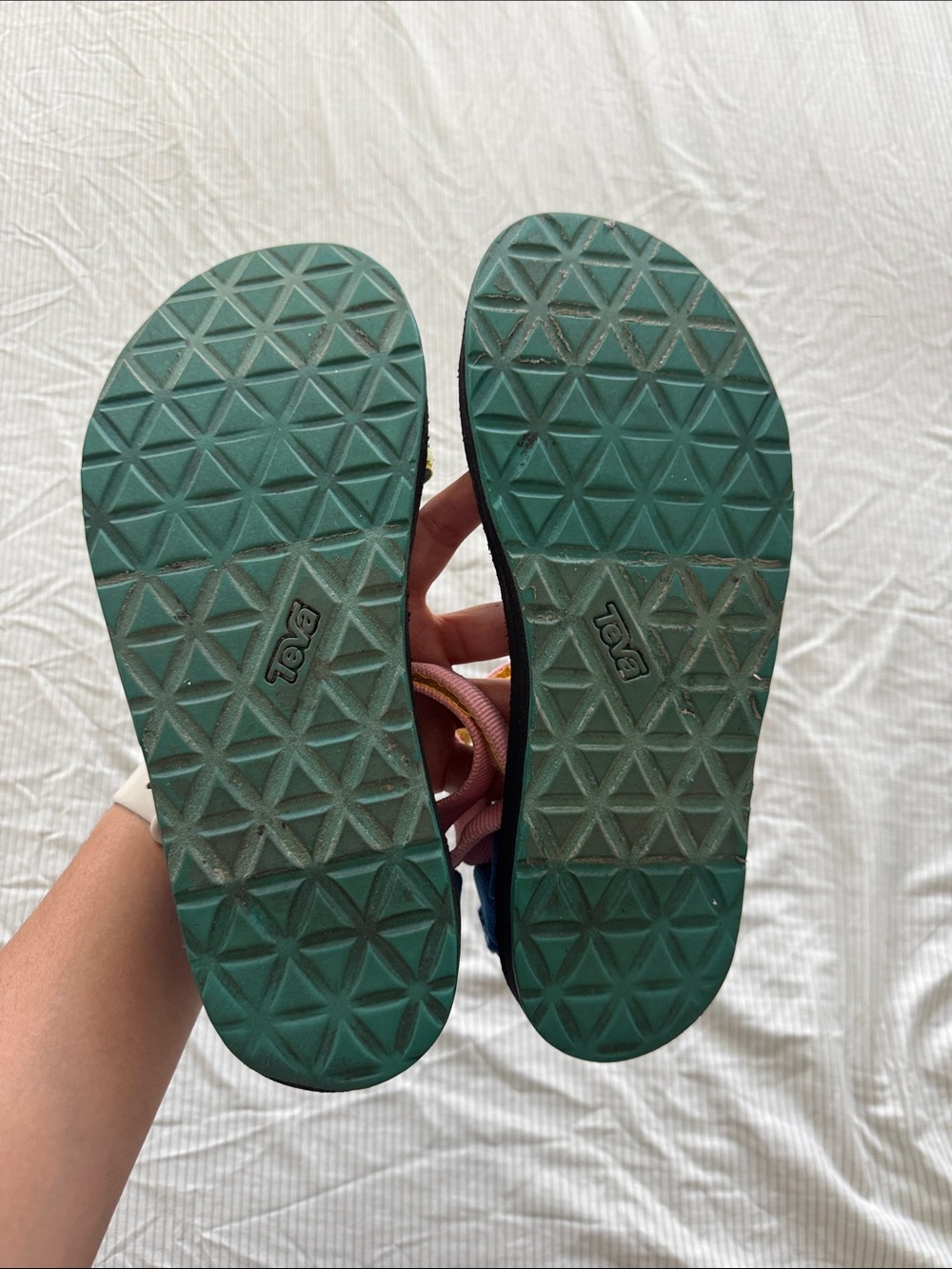Teva Multi-Color Strap Sandals - Pink, Teal & Yellow - Picture 3 of 3
